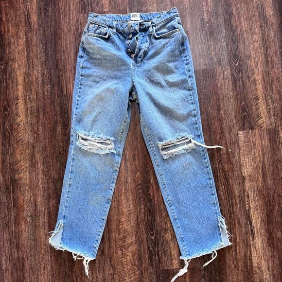 Urban outfitter‎ BDG slim straight distressed denim Jean size 26 light wash - Picture 1 of 5